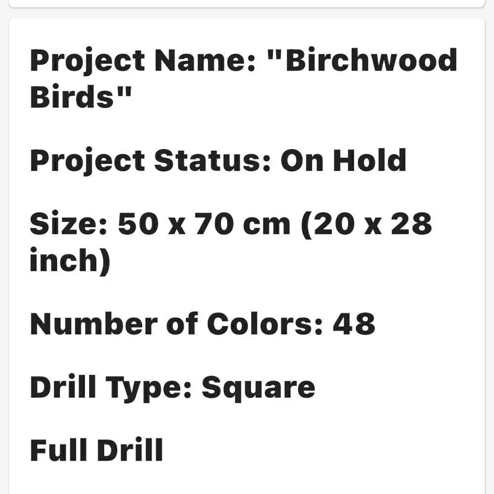 BIRCHWOOD BIRDS Diamond Painting!